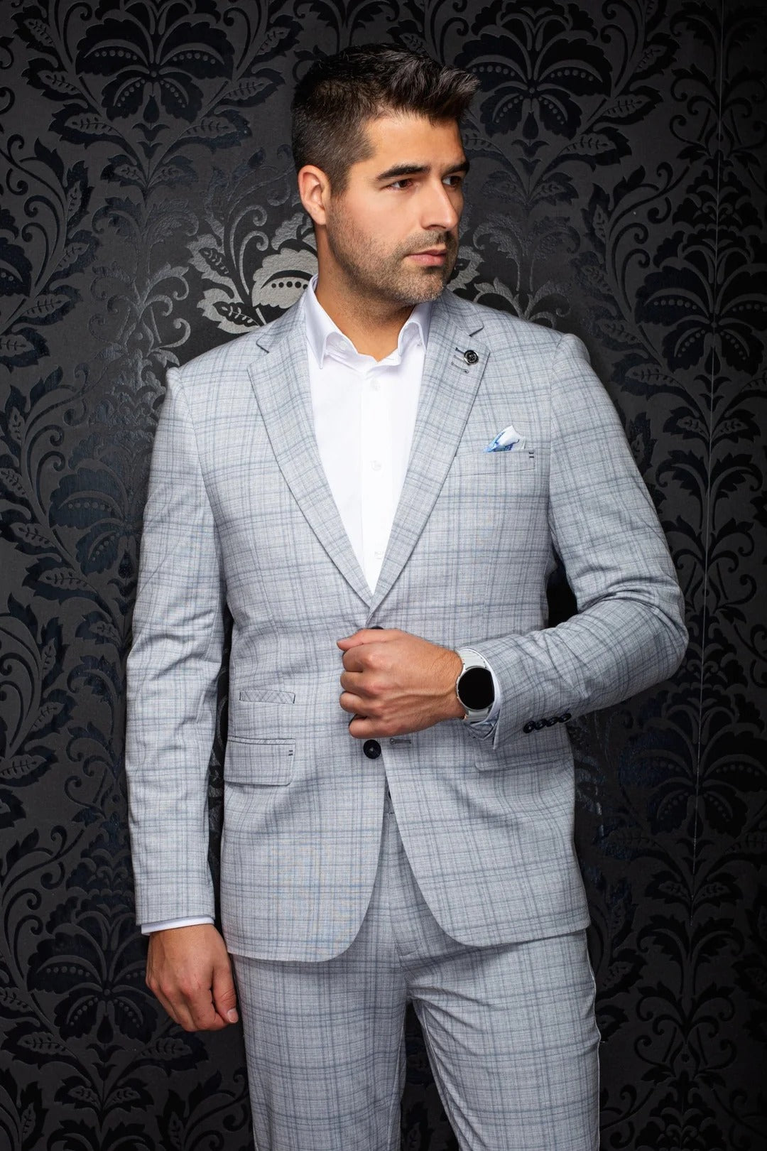 Au Noir Stretch Blazer | Haze Gray