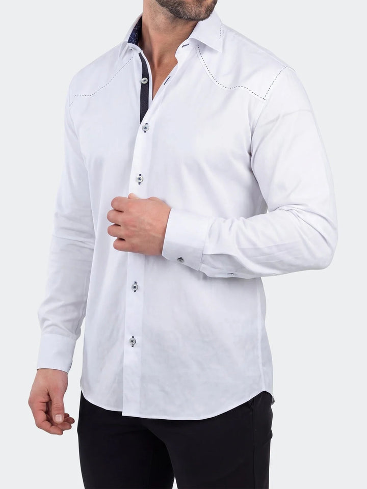 Maceoo Shirt | Punto Dress Shirt LS Woven Unknown0017 White