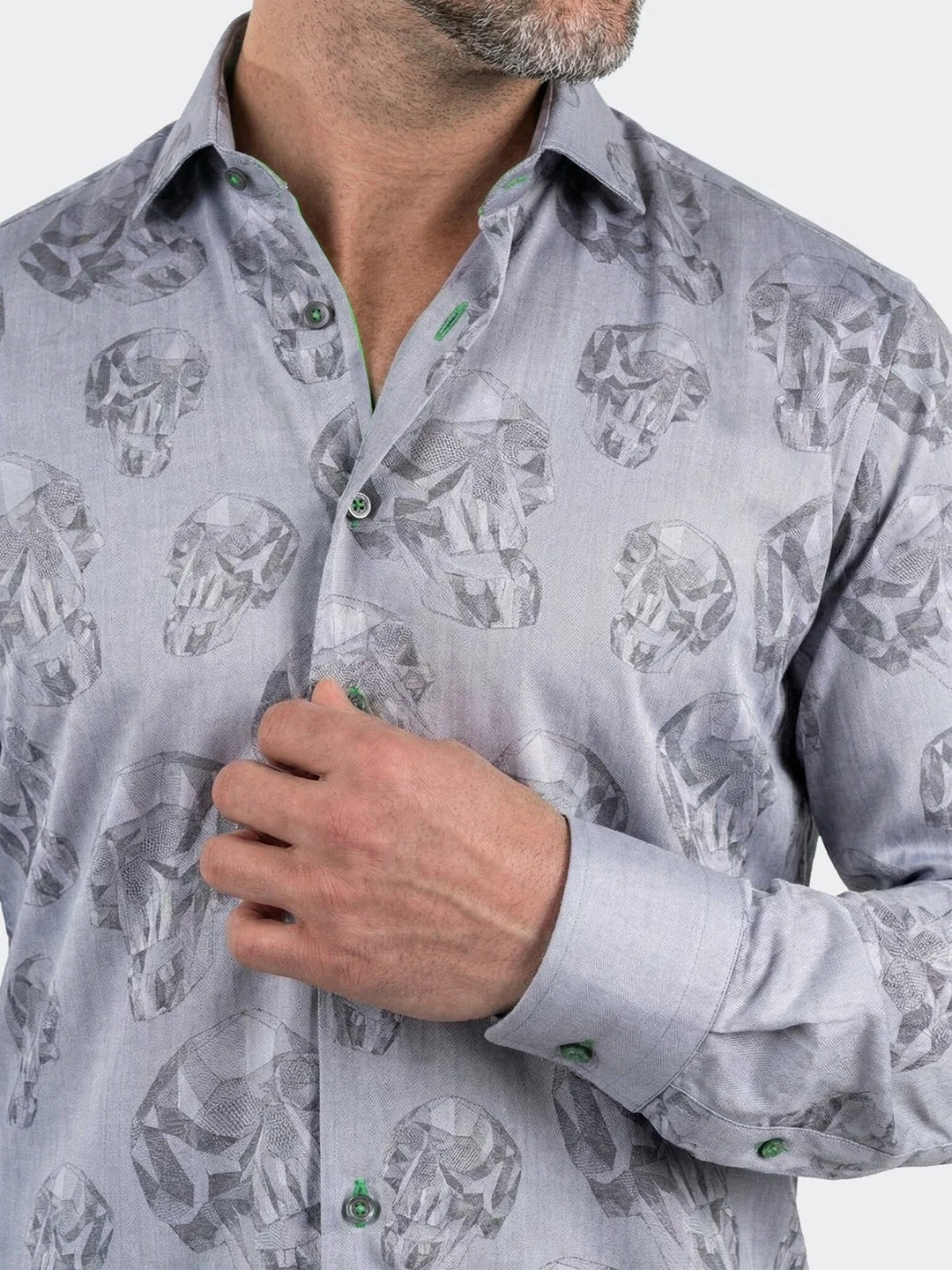 Maceoo Shirt | Fibonacci Dress Shirt LS Woven Unknown0056 Grey