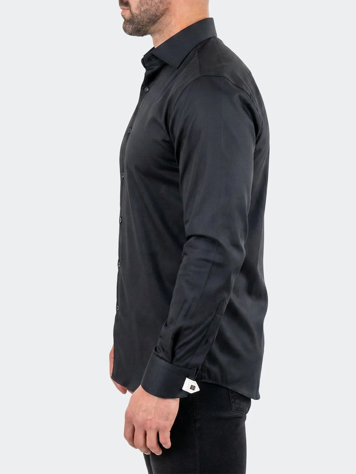 Maceoo Shirt | Fibonacci Dress Shirt LS Woven Unknown0077 Black