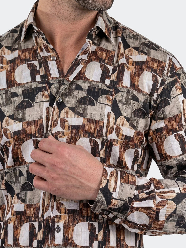 Maceoo Shirt | Fibonacci Dress Shirt LS Woven Unknown0227 Brown