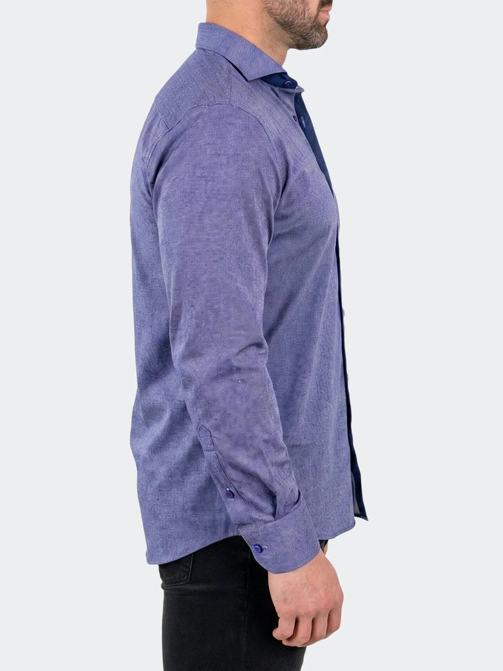Maceoo Stretch Shirt | Einstein Dress Shirt LS Stretch Unknown3004 Blue