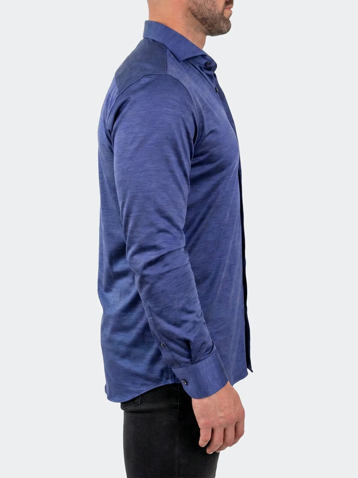 Maceoo Stretch Shirt | Einstein Dress Shirt LS Stretch Unknown3020 Blue
