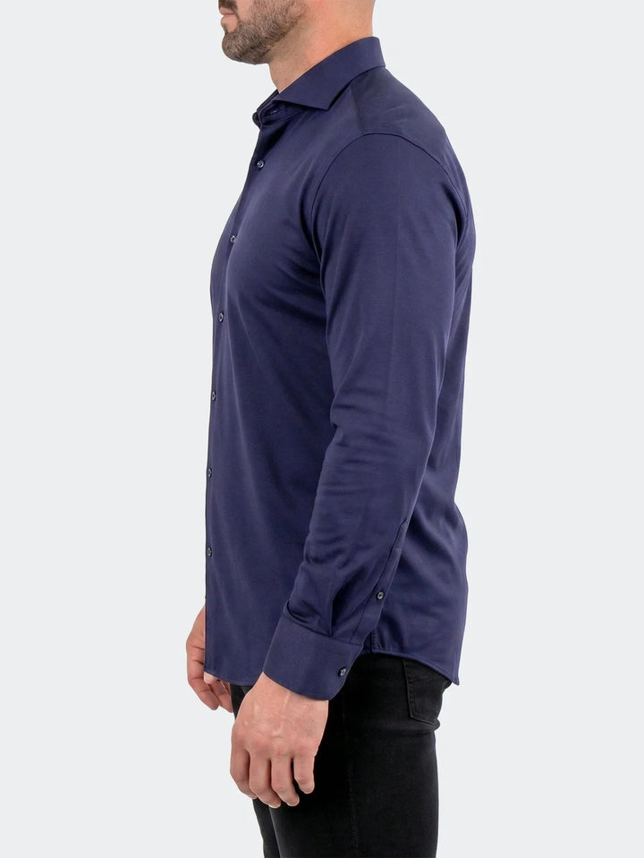 Maceoo Stretch Shirt | Einstein Dress Shirt LS Stretch Unknown3026 Blue
