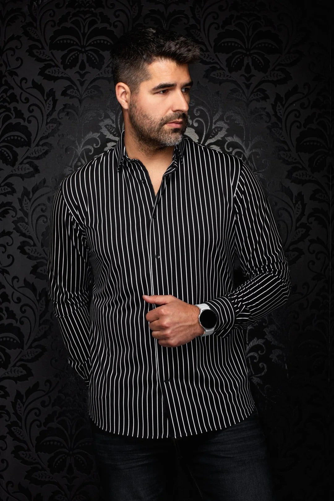 Au Noir Stretch Shirt | Alexander MSP Black