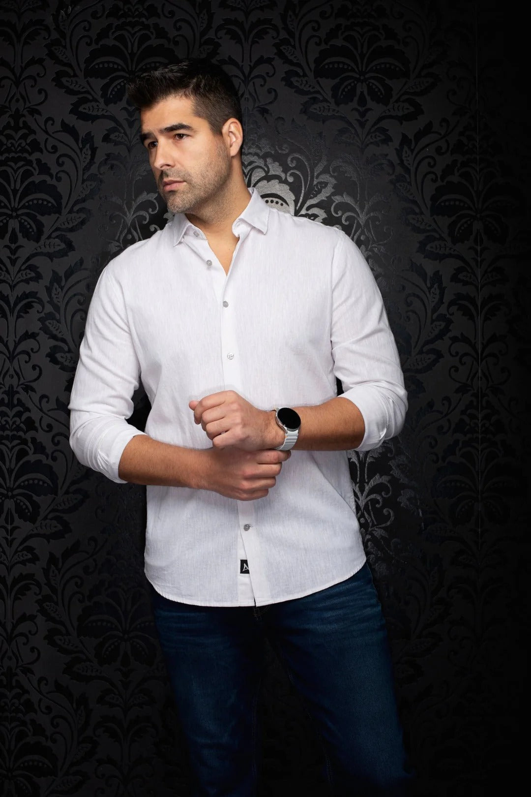 Au Noir Stretch Shirt | Humphrey Beige