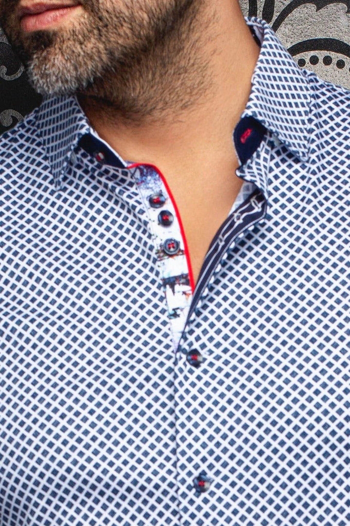 Au Noir Stretch Shirt | Fiero White Navy