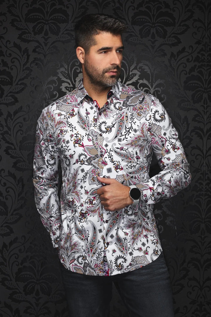 Au Noir Stretch Shirt | Hainan White Multi