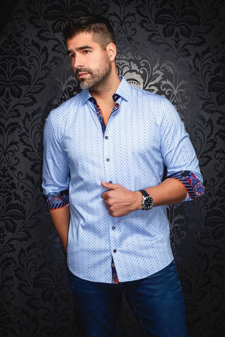 Au Noir Stretch Shirt | Optimus Light Blue