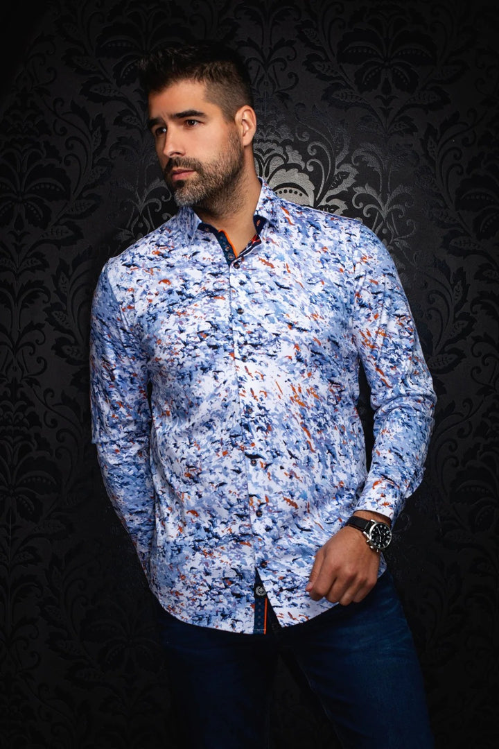 Au Noir Stretch Shirt | Soran Light Blue
