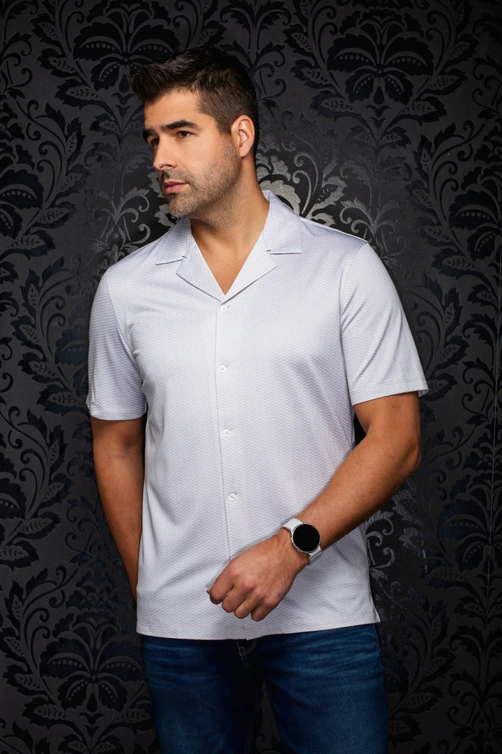 Au Noir Stretch Short Sleeve Shirt Flat Collar | Kayanta Sand