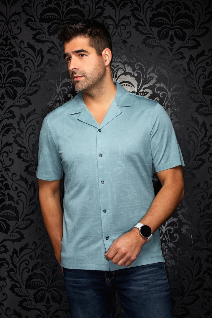 Au Noir Stretch Short Sleeve Shirt Flat Collar | Maho Reef