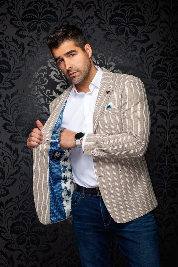 Au Noir Stretch Blazer | Remy Beige