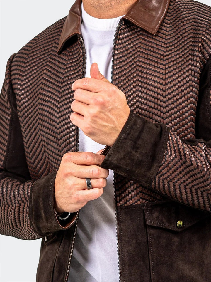 Maceoo Jacket | Leather Marthyr013 Brown