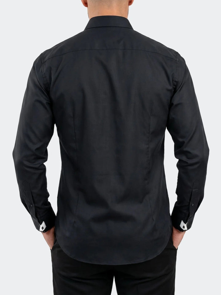 Maceoo Shirt | Fibonacci Dress Shirt LS Woven Unknown0077 Black