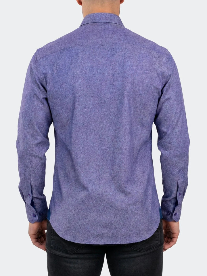 Maceoo Stretch Shirt | Einstein Dress Shirt LS Stretch Unknown3004 Blue