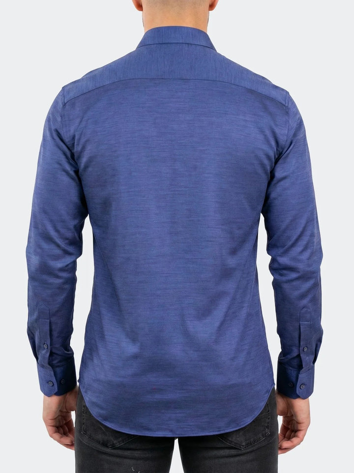Maceoo Stretch Shirt | Einstein Dress Shirt LS Stretch Unknown3020 Blue