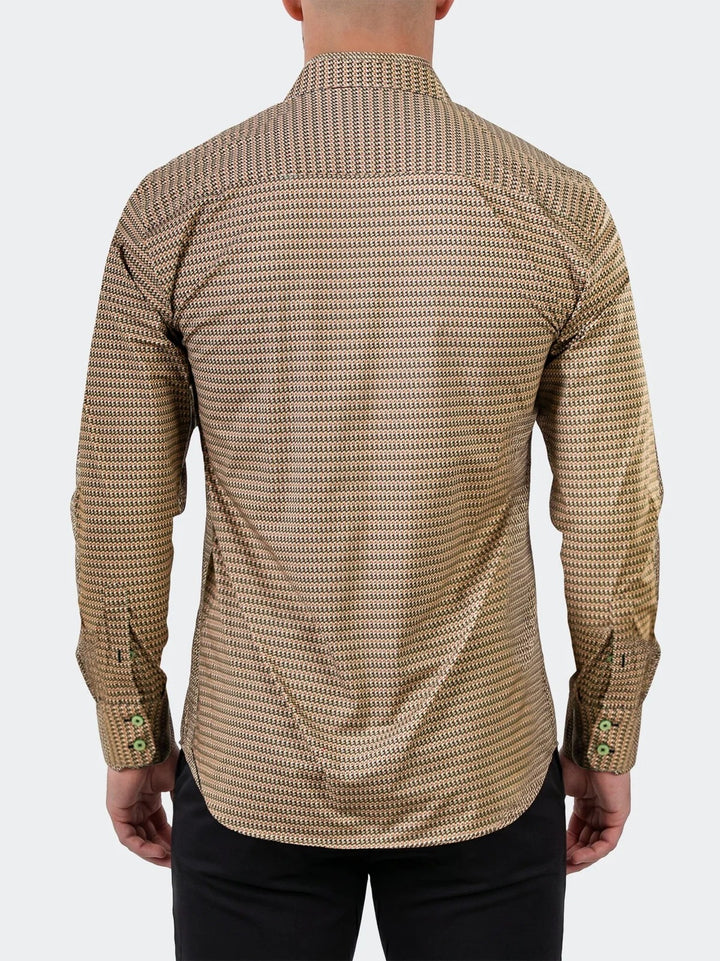 Maceoo Stretch Shirt | Einstein Dress Shirt LS Stretch Unknown3021 Brown