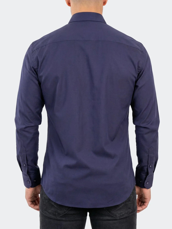 Maceoo Stretch Shirt | Einstein Dress Shirt LS Stretch Unknown3026 Blue