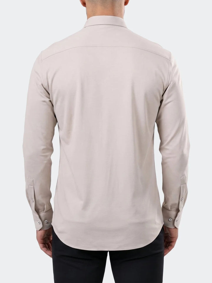 Maceoo Stretch Shirt | Einstein Dress Shirt LS Stretch Unknown3031 Beige