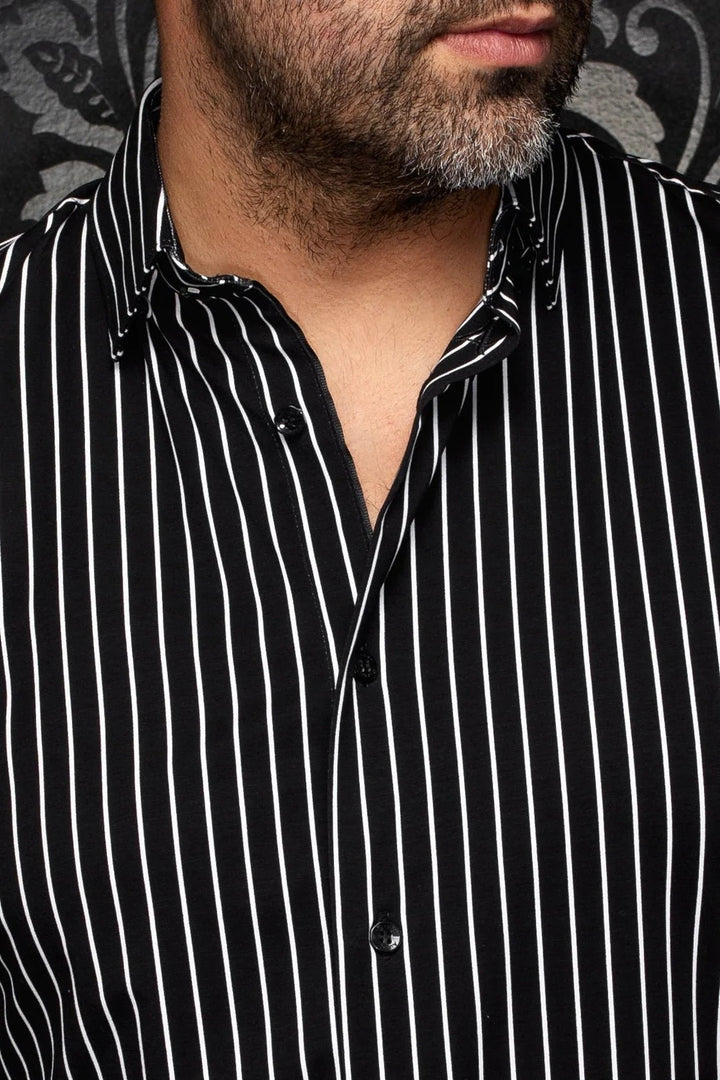 Au Noir Stretch Shirt | Alexander MSP Black