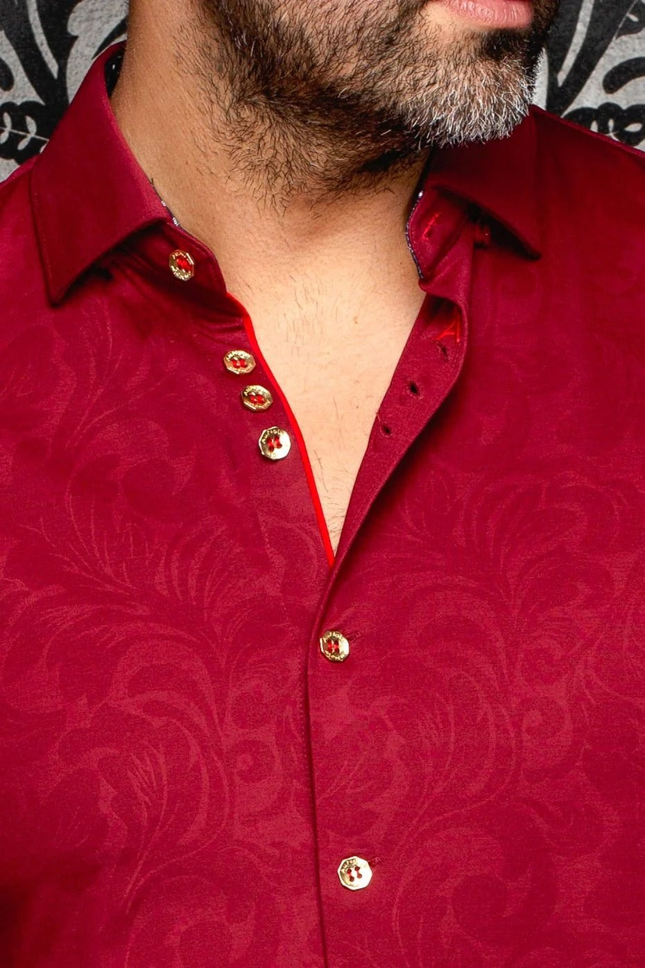 Au Noir Stretch Shirt | Dunn Burgundy