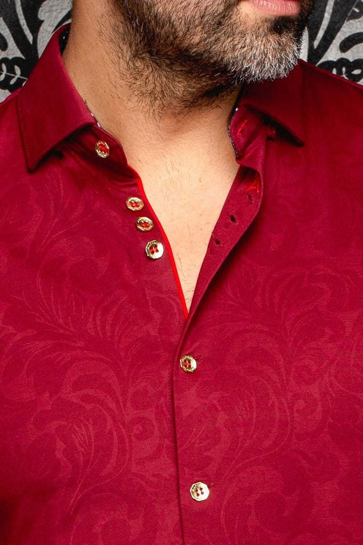 Au Noir Stretch Shirt | Dunn Burgundy