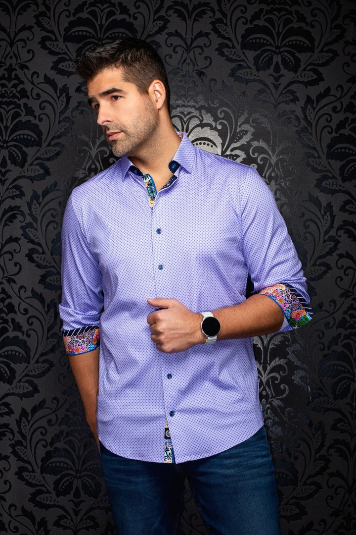 Au Noir Stretch Shirt | Elvaris Lavender