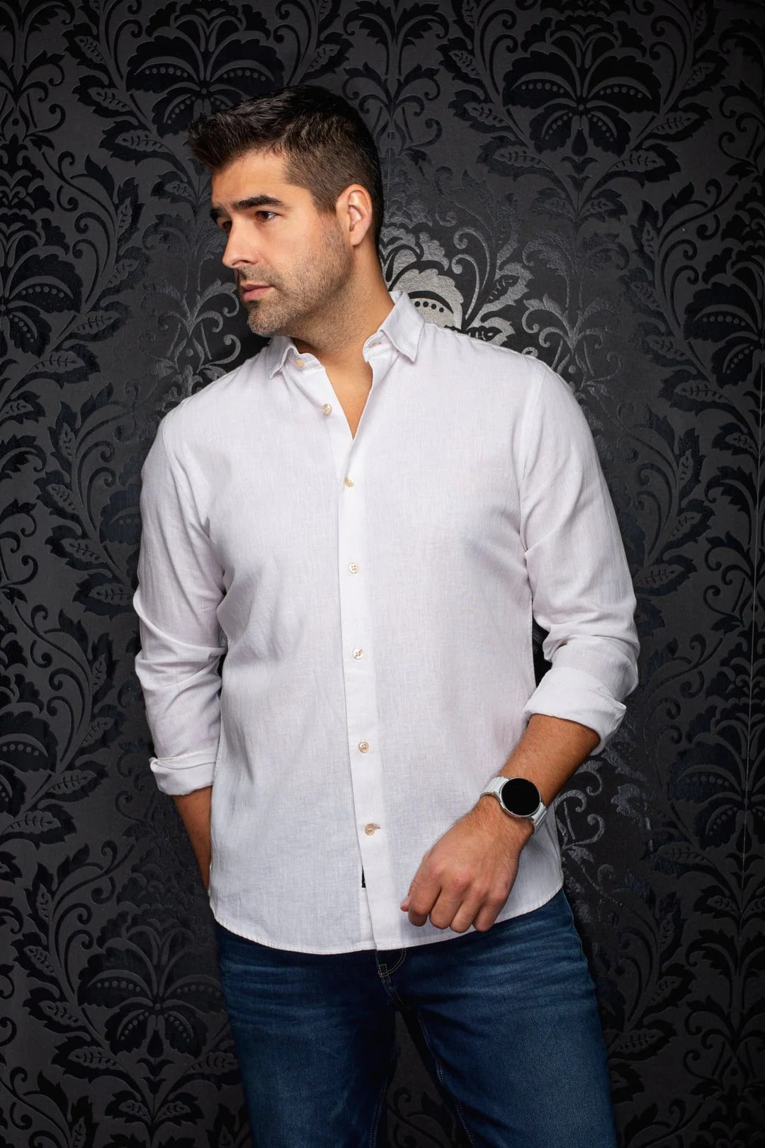 Au Noir Stretch Shirt | Gere Beige