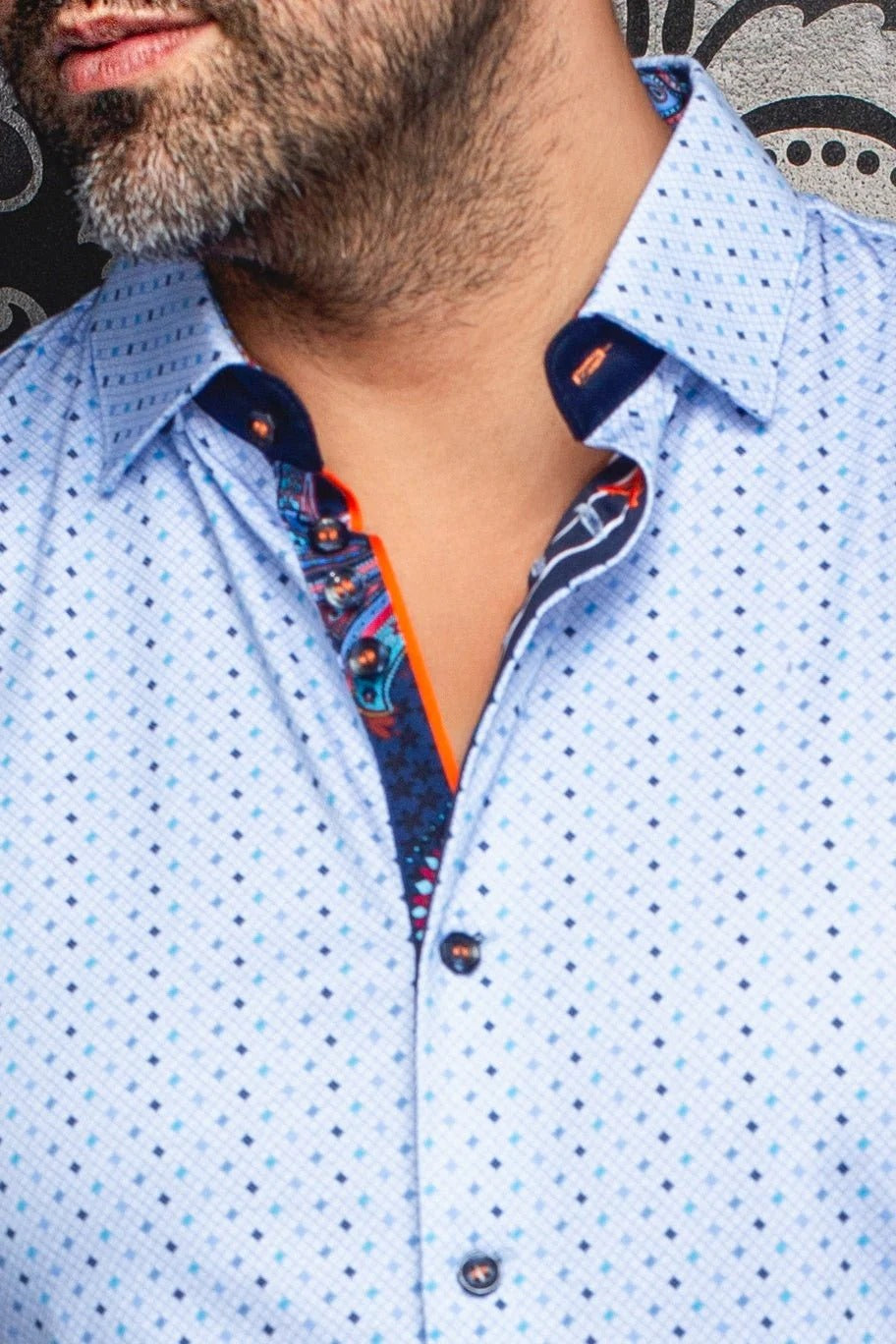 Au Noir Stretch Shirt | Optimus Light Blue