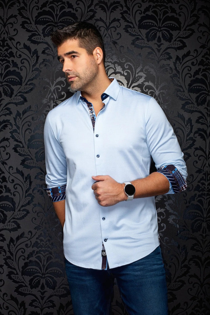 Au Noir Stretch Shirt | Sandstorm Blue