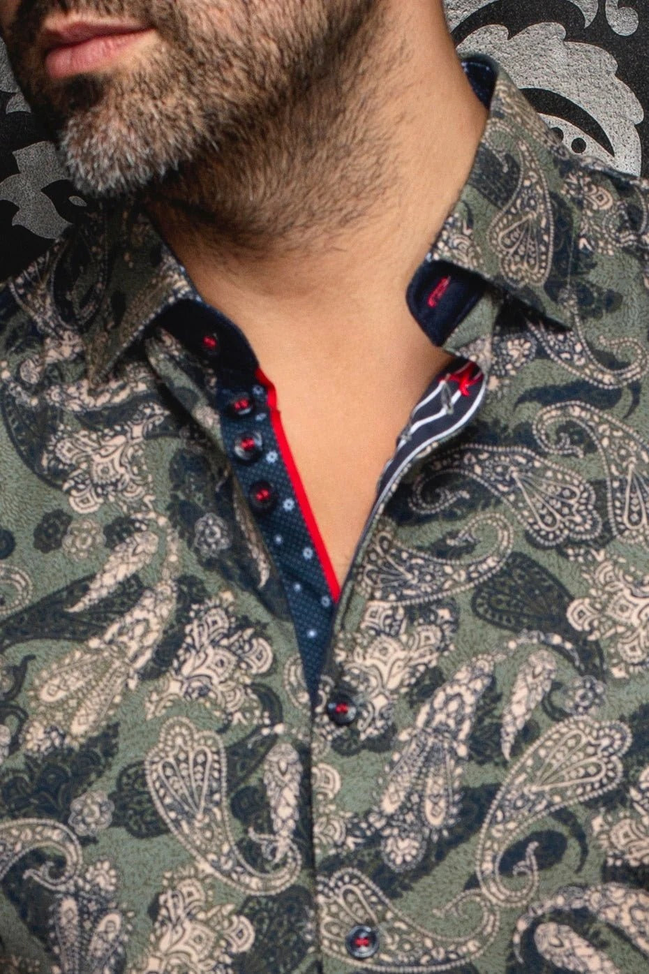 Au Noir Stretch Shirt | Vesper Olive