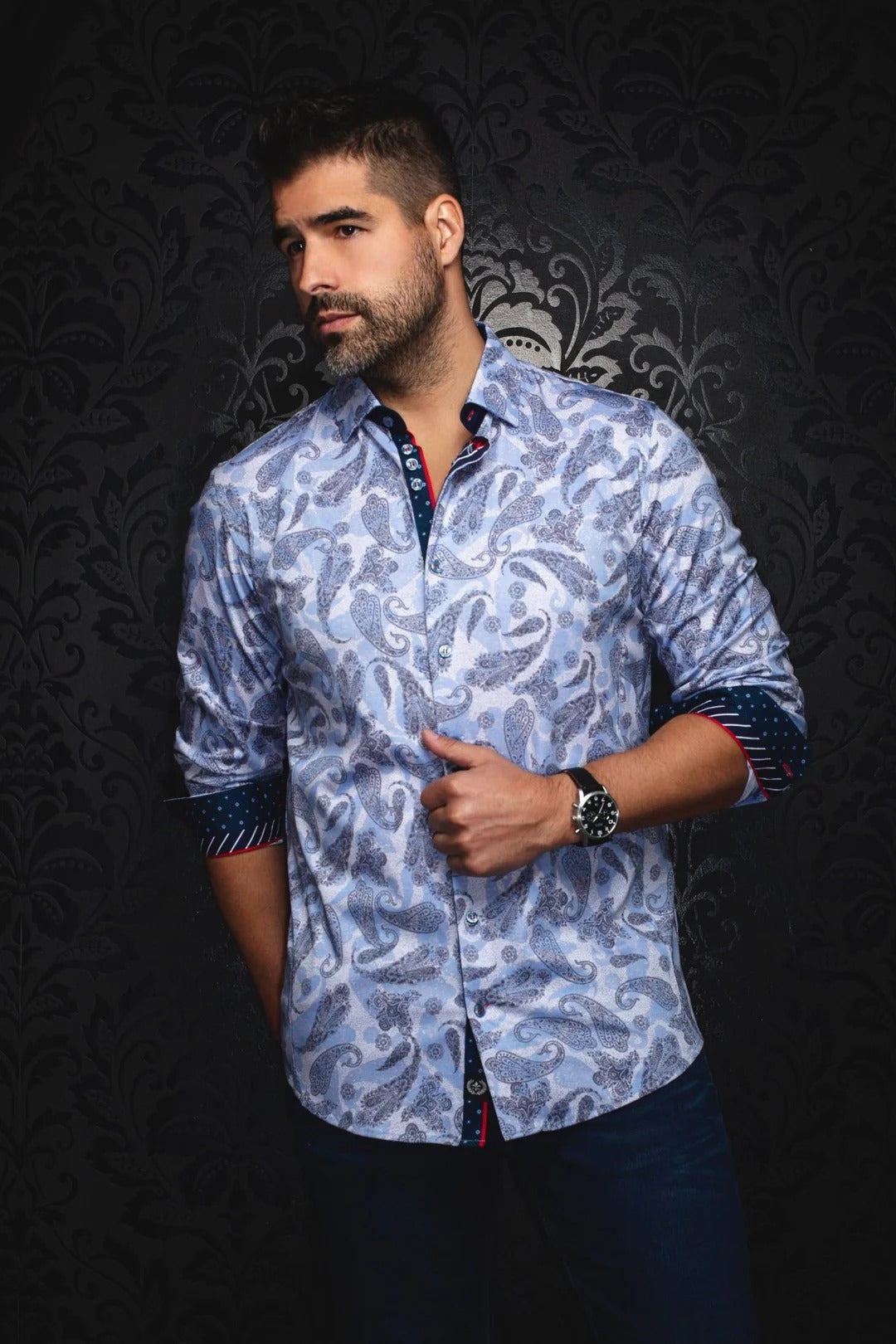 Au Noir Stretch Shirt | Vesper White