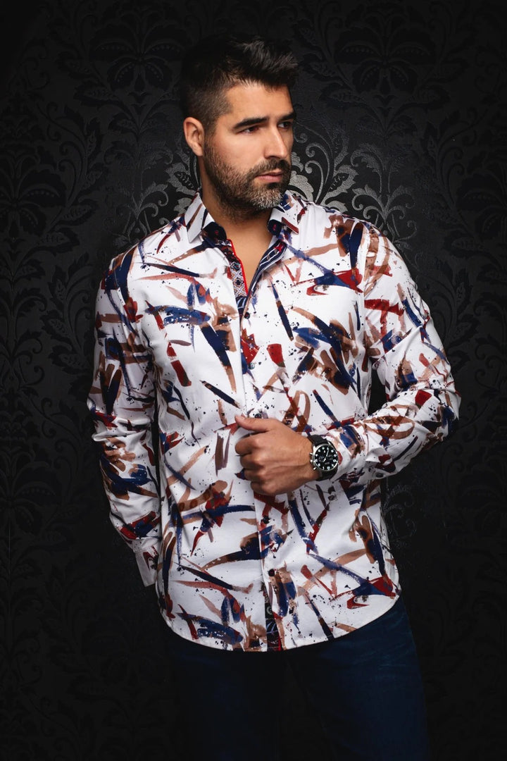 Au Noir Stretch Shirt | Zander Beige