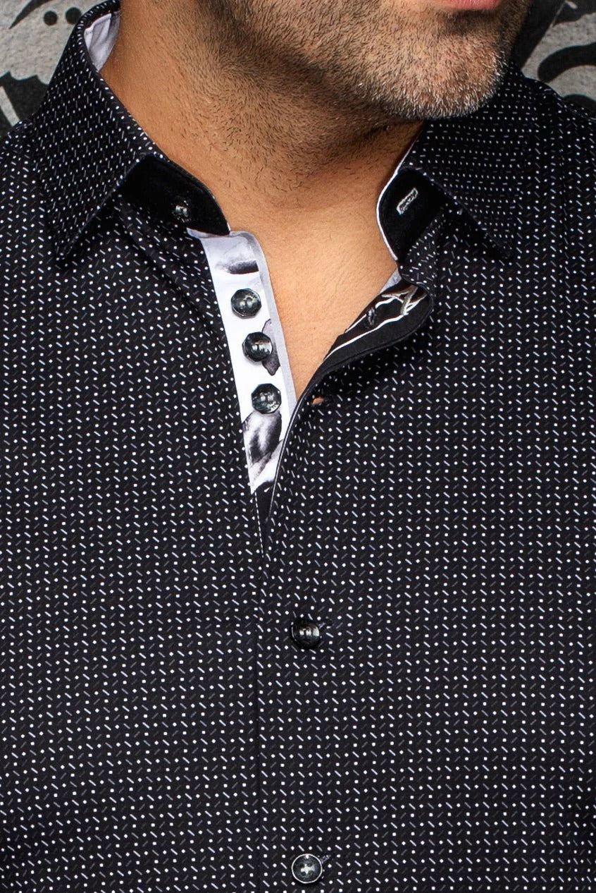 Au Noir Stretch Short Sleeve Shirt | Rosefield Black
