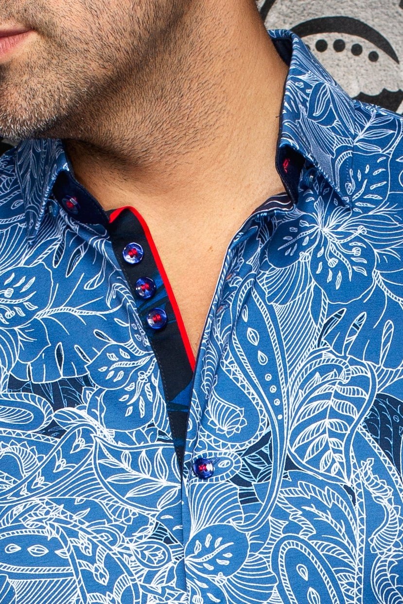 Au Noir Stretch Short Sleeve Shirt | Rossa Denim