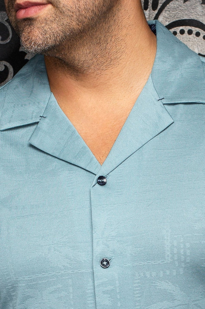 Au Noir Stretch Short Sleeve Shirt Flat Collar | Maho Reef