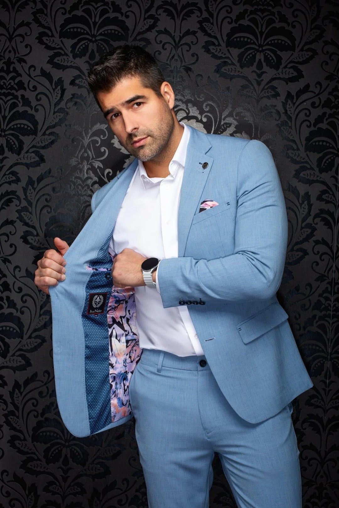 Au Noir Stretch Blazer | Daxx Cerulean