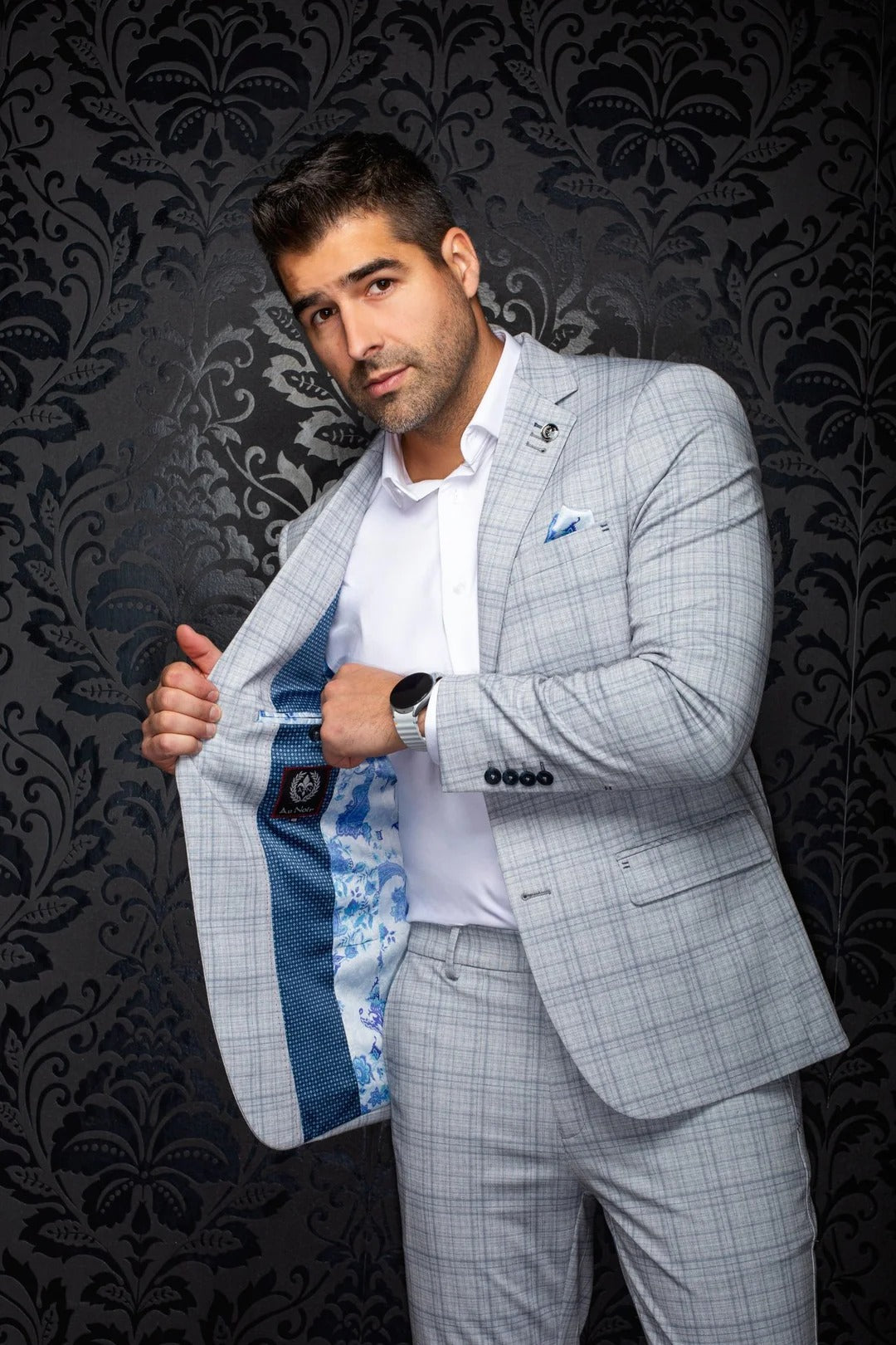 Au Noir Stretch Blazer | Haze Gray