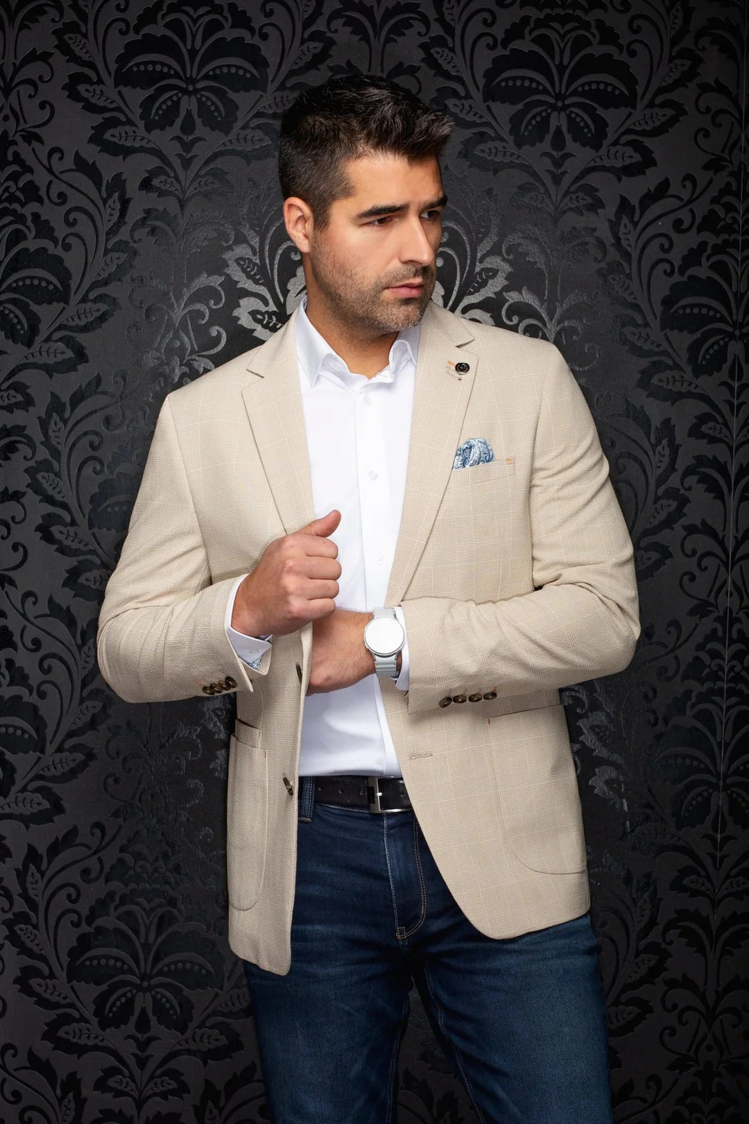 Au Noir Stretch Blazer | Troy Beige