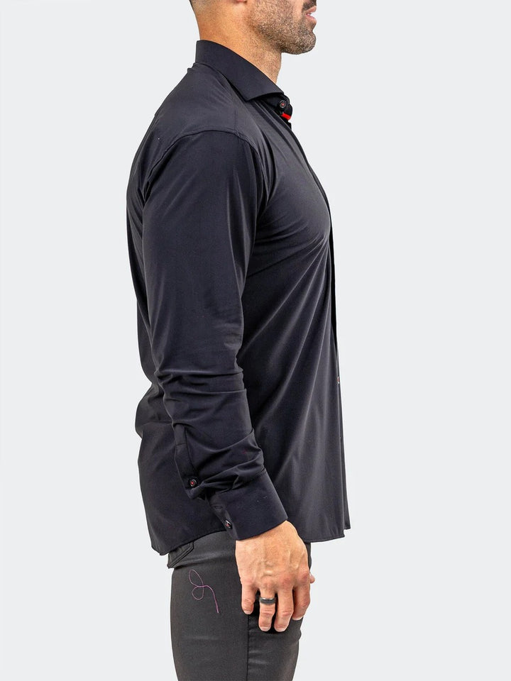 Maceoo Stretch Shirt | Eins Marthyr3013 Black