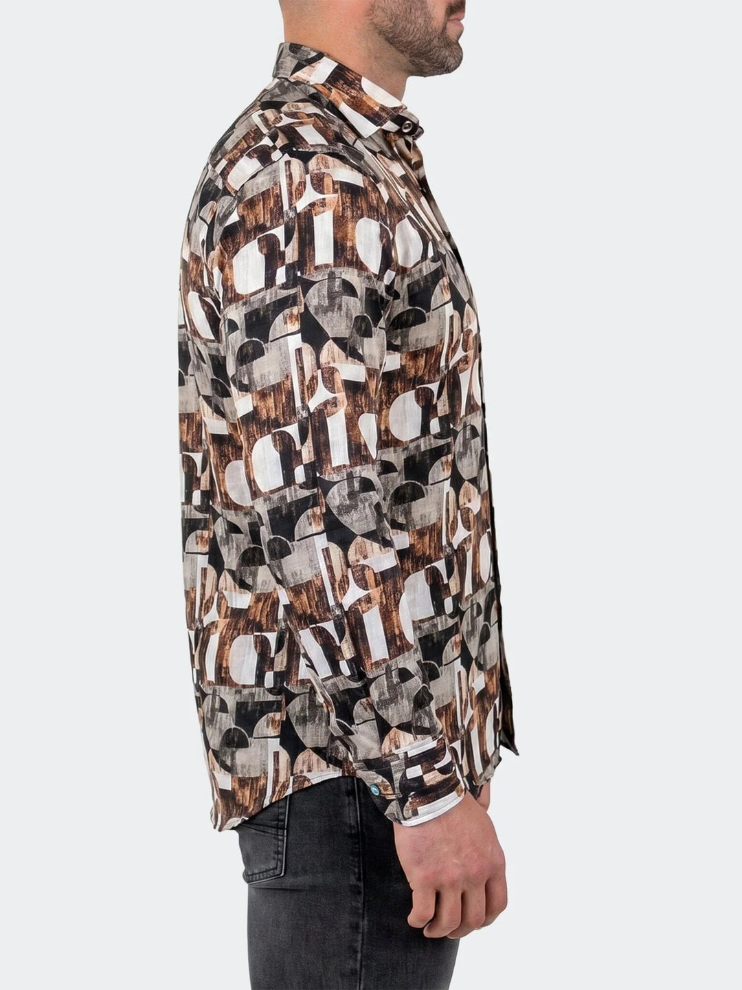 Maceoo Shirt | Fibonacci Dress Shirt LS Woven Unknown0227 Brown