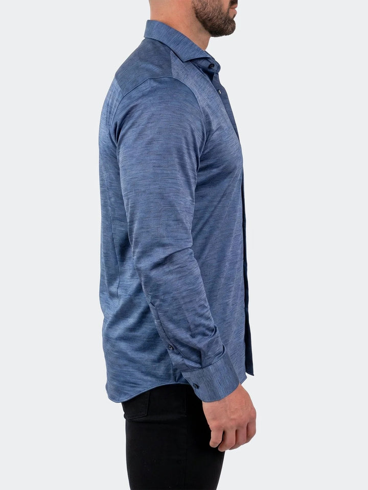 Maceoo Stretch Shirt | Einstein Dress Shirt LS Stretch Unknown3017 Blue
