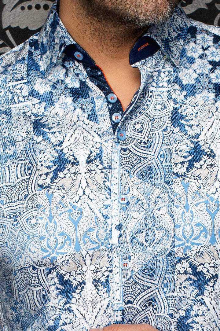 Au Noir Stretch Shirt | Cascais Blue