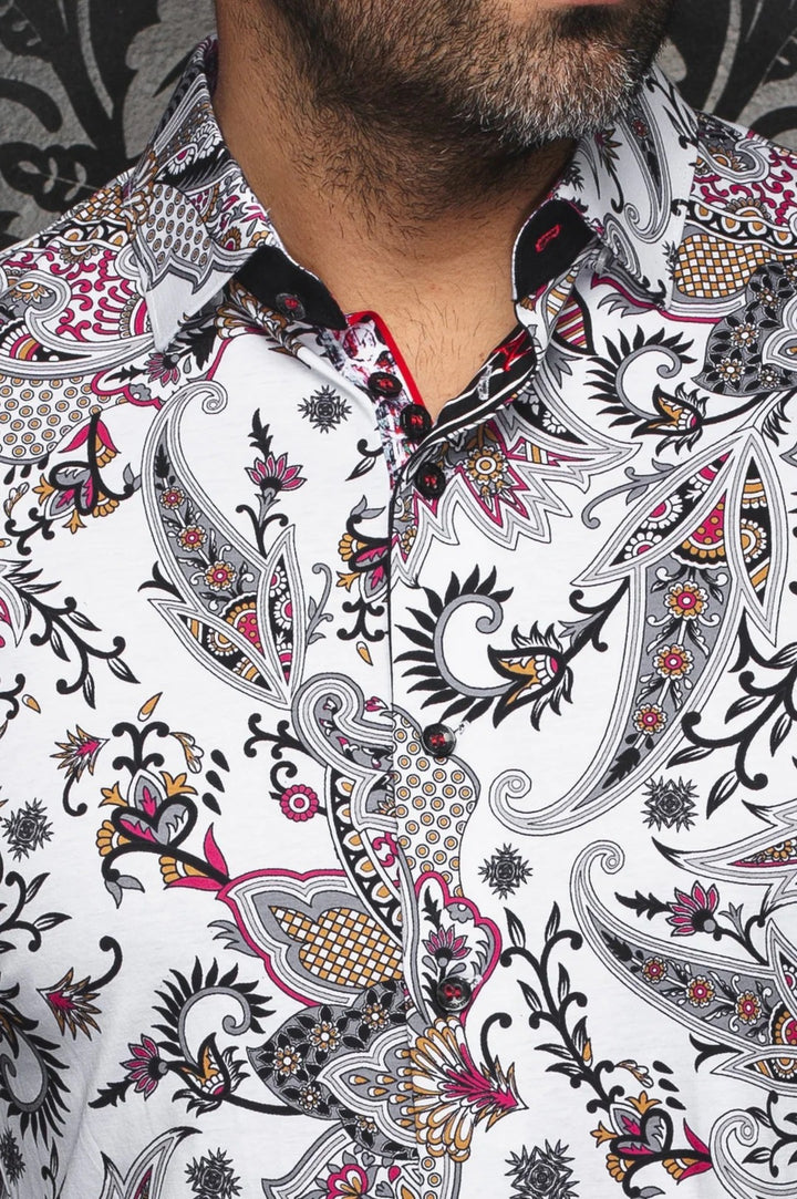 Au Noir Stretch Shirt | Hainan White Multi