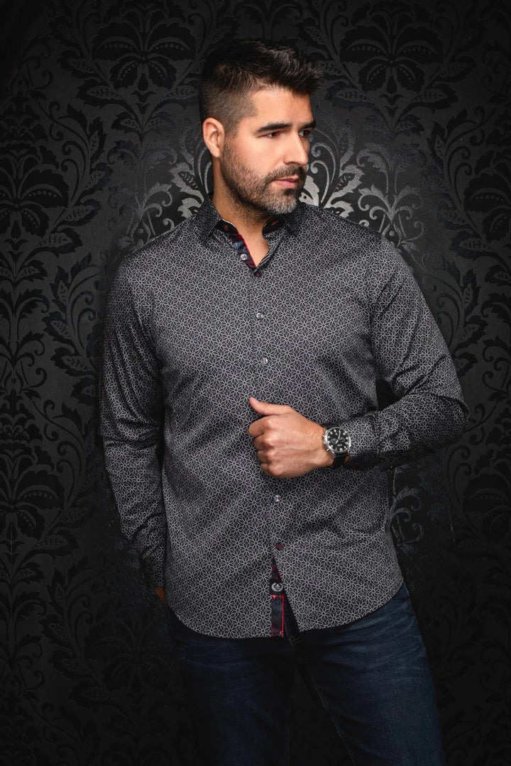 Au Noir Stretch Shirt | Nelumbo Black