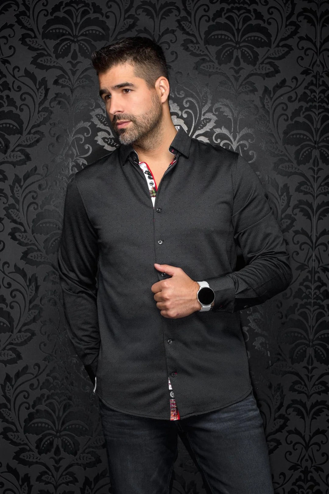 Au Noir Stretch Shirt | Palma Black