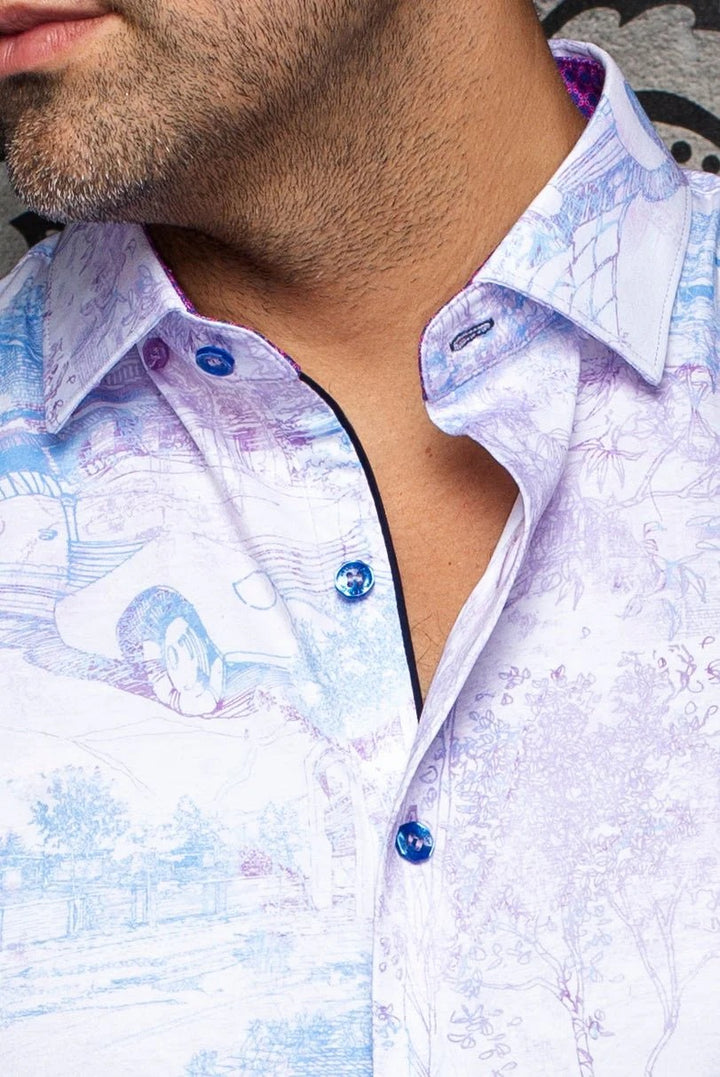 Au Noir Stretch Short Sleeve Shirt | Gavelston Pink