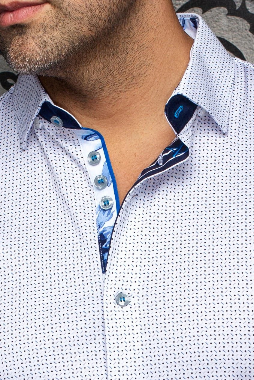 Au Noir Stretch Short Sleeve Shirt | Rosefield White