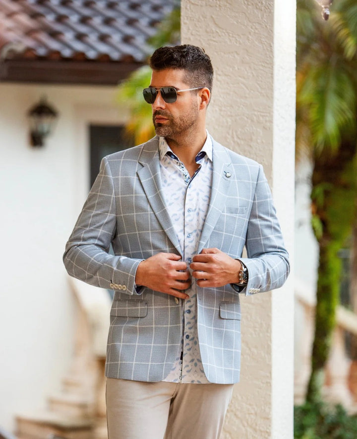 Au Noir Stretch Blazer | Finn Blue